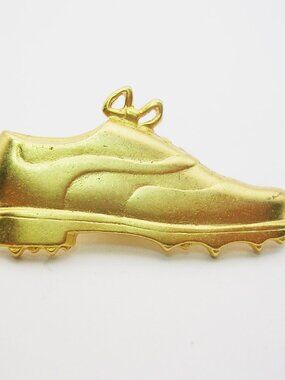 Vintage JJ Jonette Pin gold tone Golfer Shoe